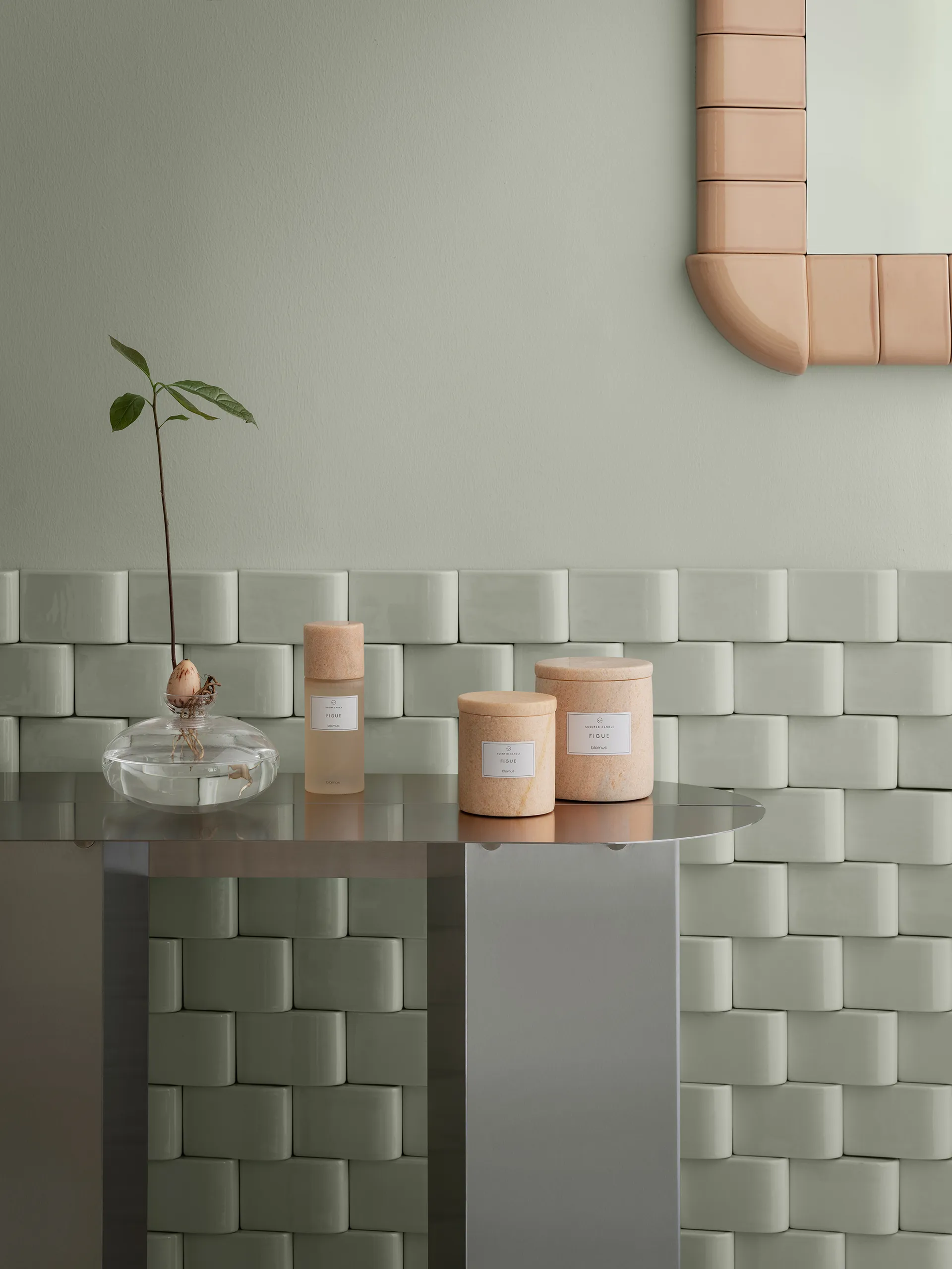 ORU sidebord 80x35x75 cm, Matt rustfritt stål blomus