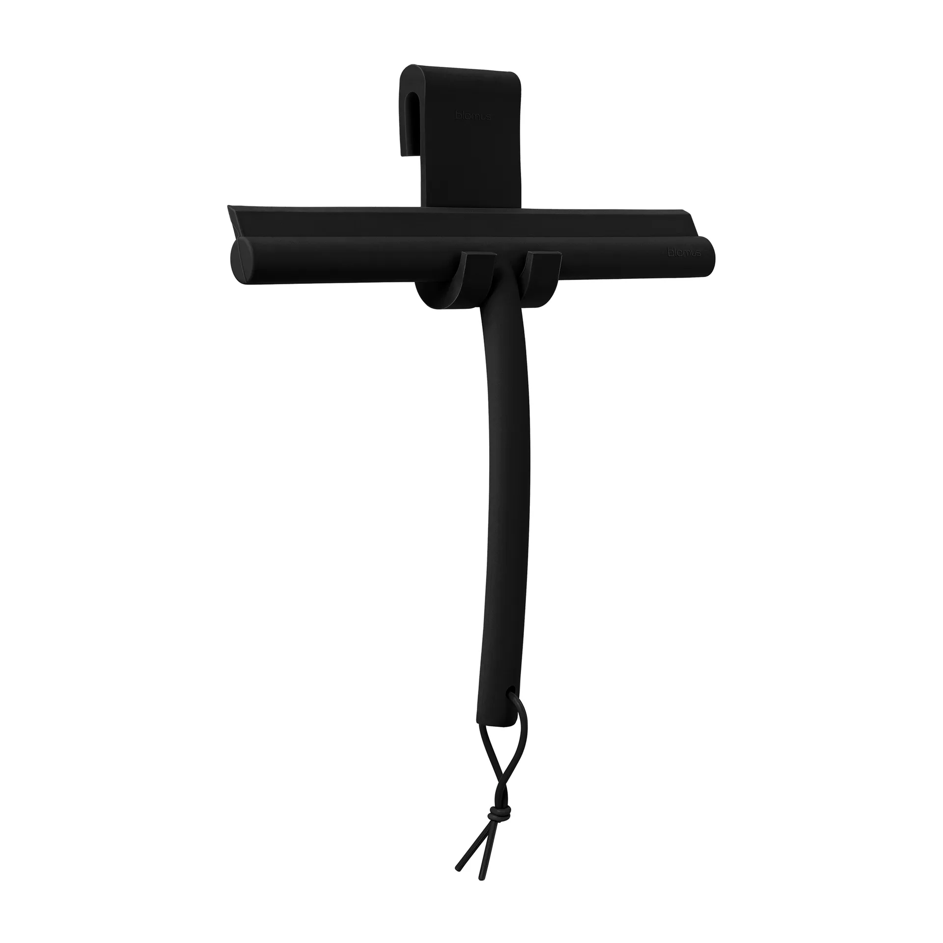 Vipo dusjskrape med knagg, Svart blomus