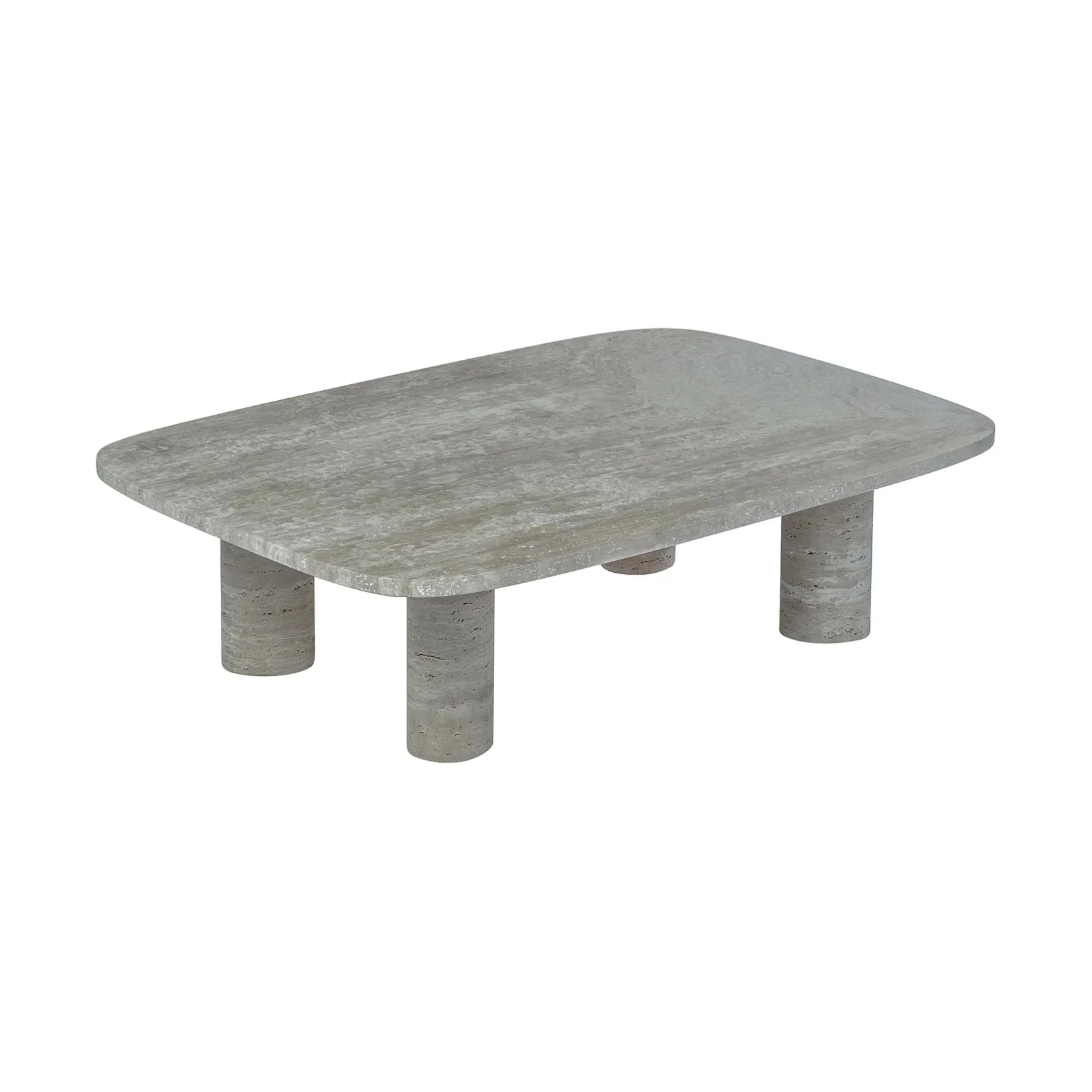 Volos sofabord L 100x70 cm, Silver Travertine blomus