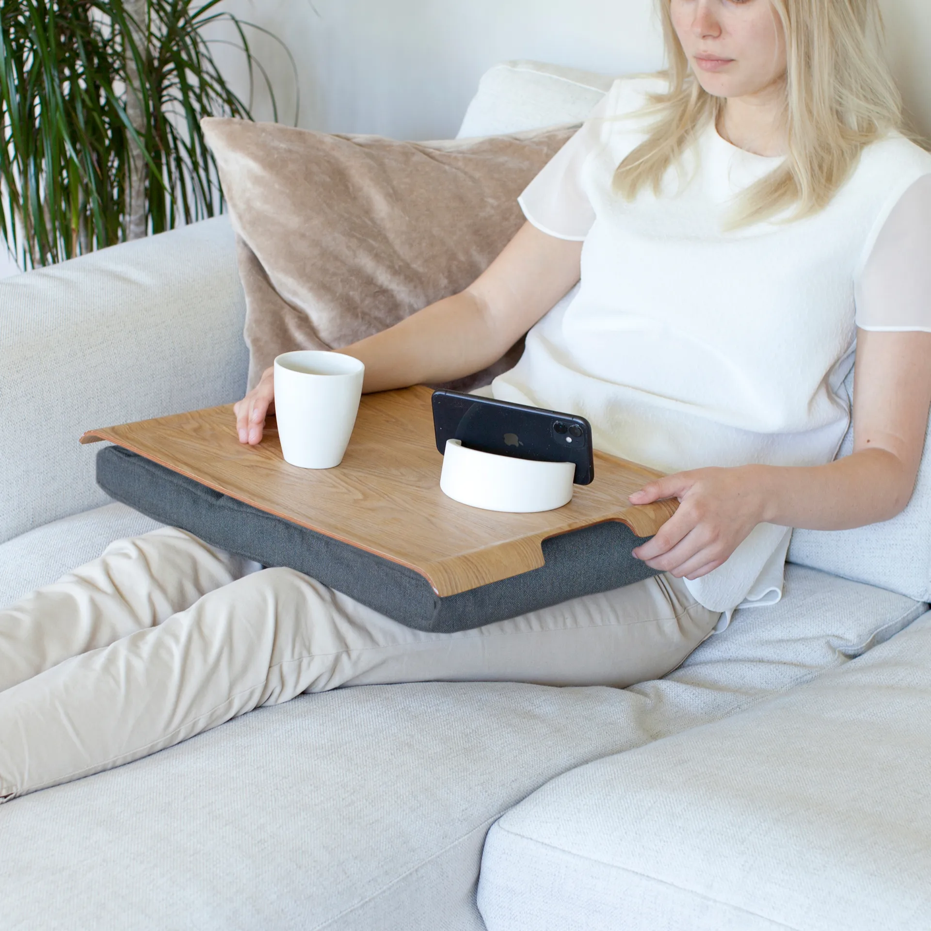 Bosign knepute, Pilträ - salt og pepper grå Bosign