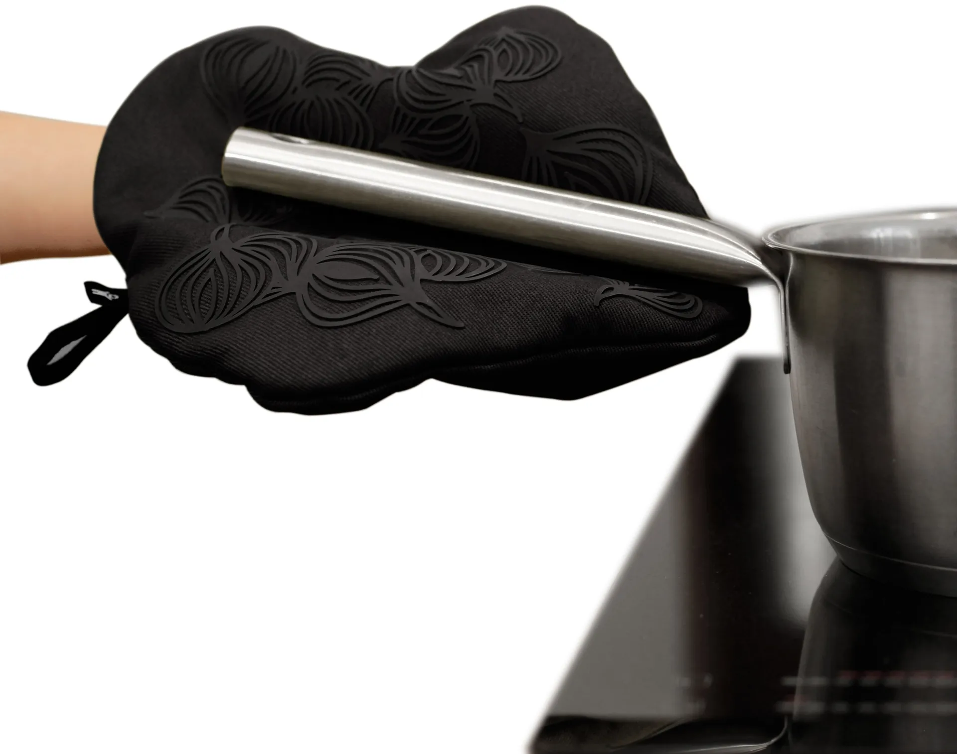 Bosign non-slip gryteklut med lomme, Svart Bosign