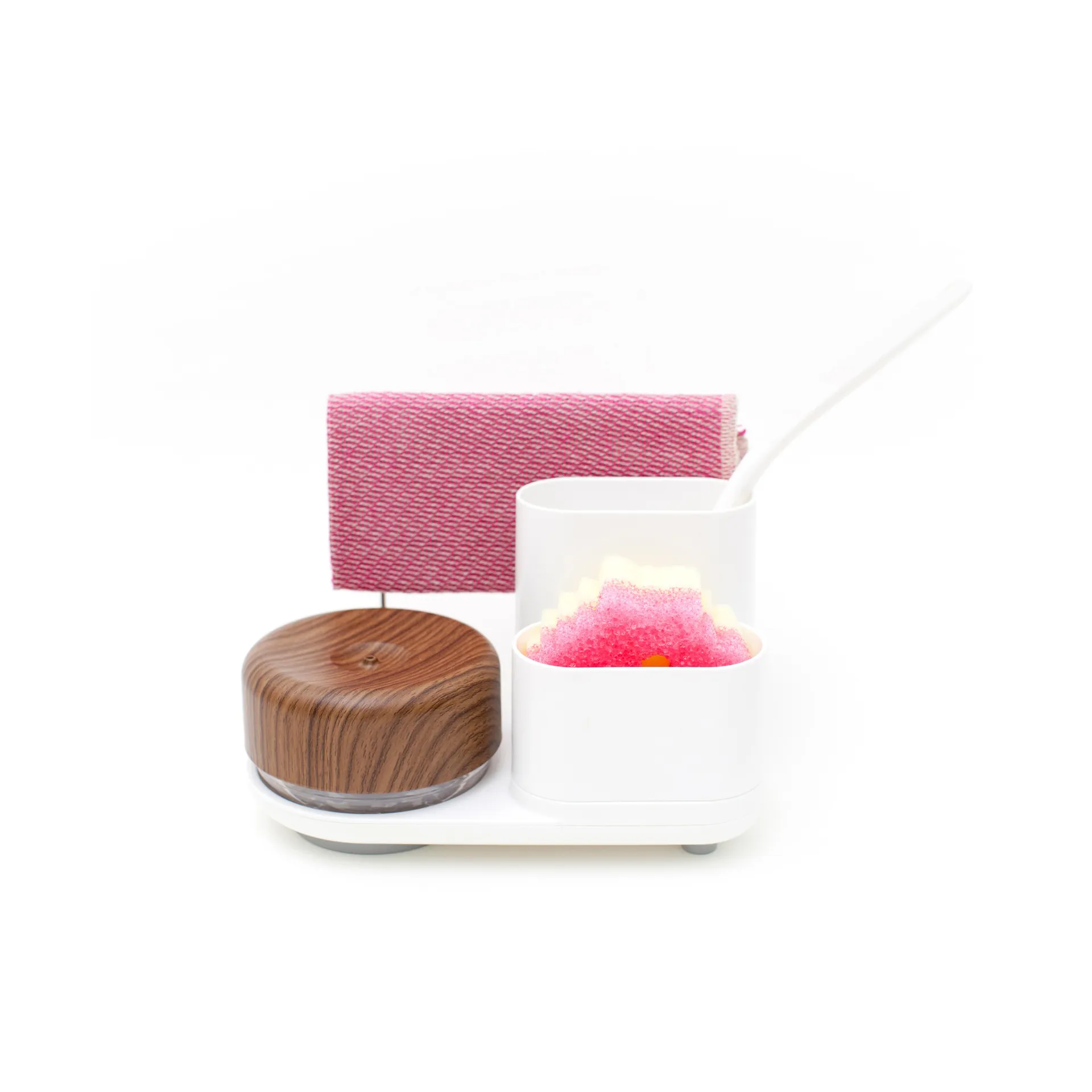 Do-Dish Caddy PLUS oppvaskmiddelspumpe med oppbevaring, Mørkt tre Bosign