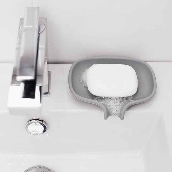 Såpeskål med avløpsrør silikon, Grå Bosign