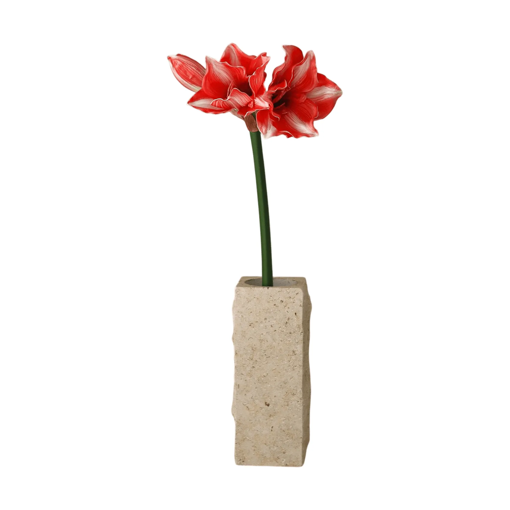 Amaryllis kunstig blomst, Mørkerød, 72 cm Botané