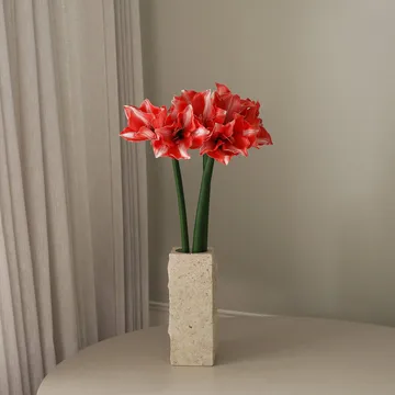 Amaryllis kunstig blomst - Mørkerød, 72 cm - Botané