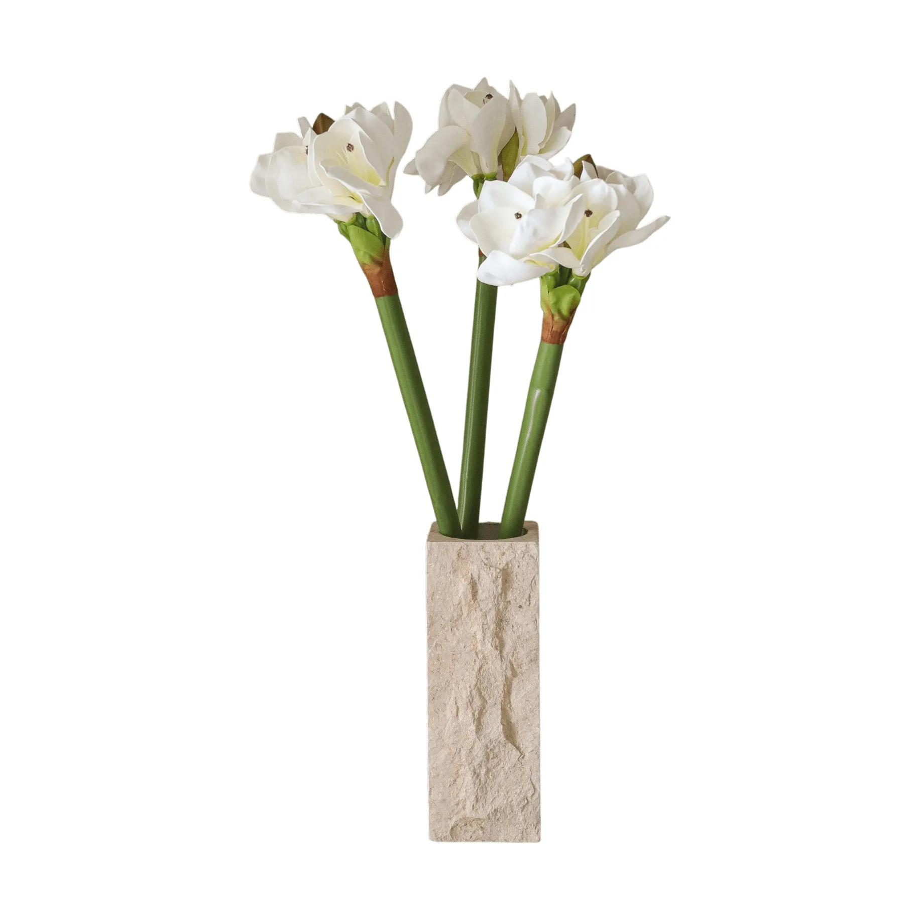 Amaryllis kunstig bukett, Hvit, 73 cm Botané