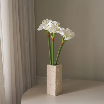 Amaryllis kunstig bukett - Hvit, 73 cm - Botané