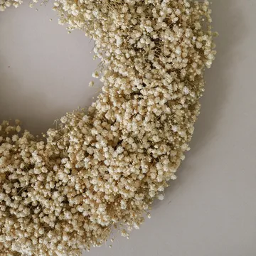 Brudslør Wreath blomsterkrans - Yellow, Ø40 cm - Botané
