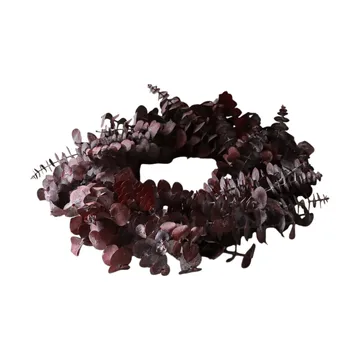 Eucalyptus Wreath krans - Mørkerød, Ø40 cm - Botané
