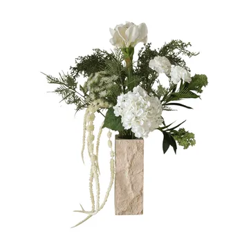 Frosted garden kunstig bukett - Amaryllis, hortensia, nellik, amarant, 90 cm - Botané