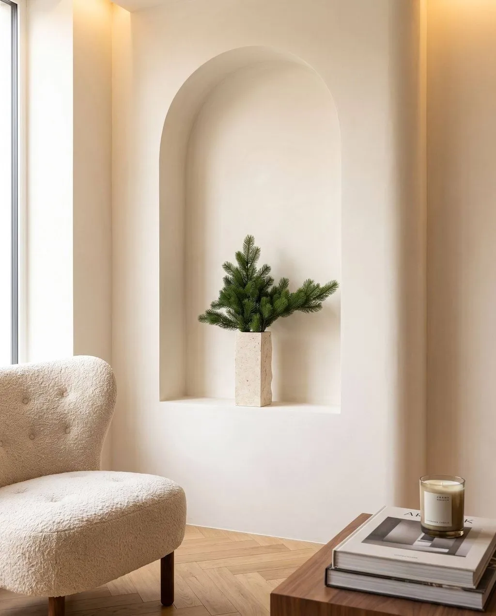 Gren av tall kunstig plante, Grønn, 65 cm Botané