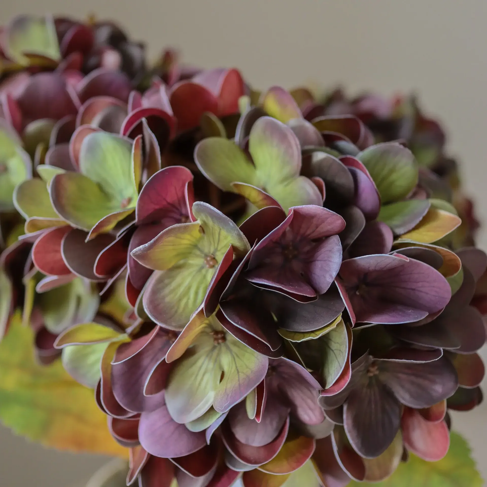Hortensia kunstig blomst, Dempet lilla, 60 cm, 1 stk Botané