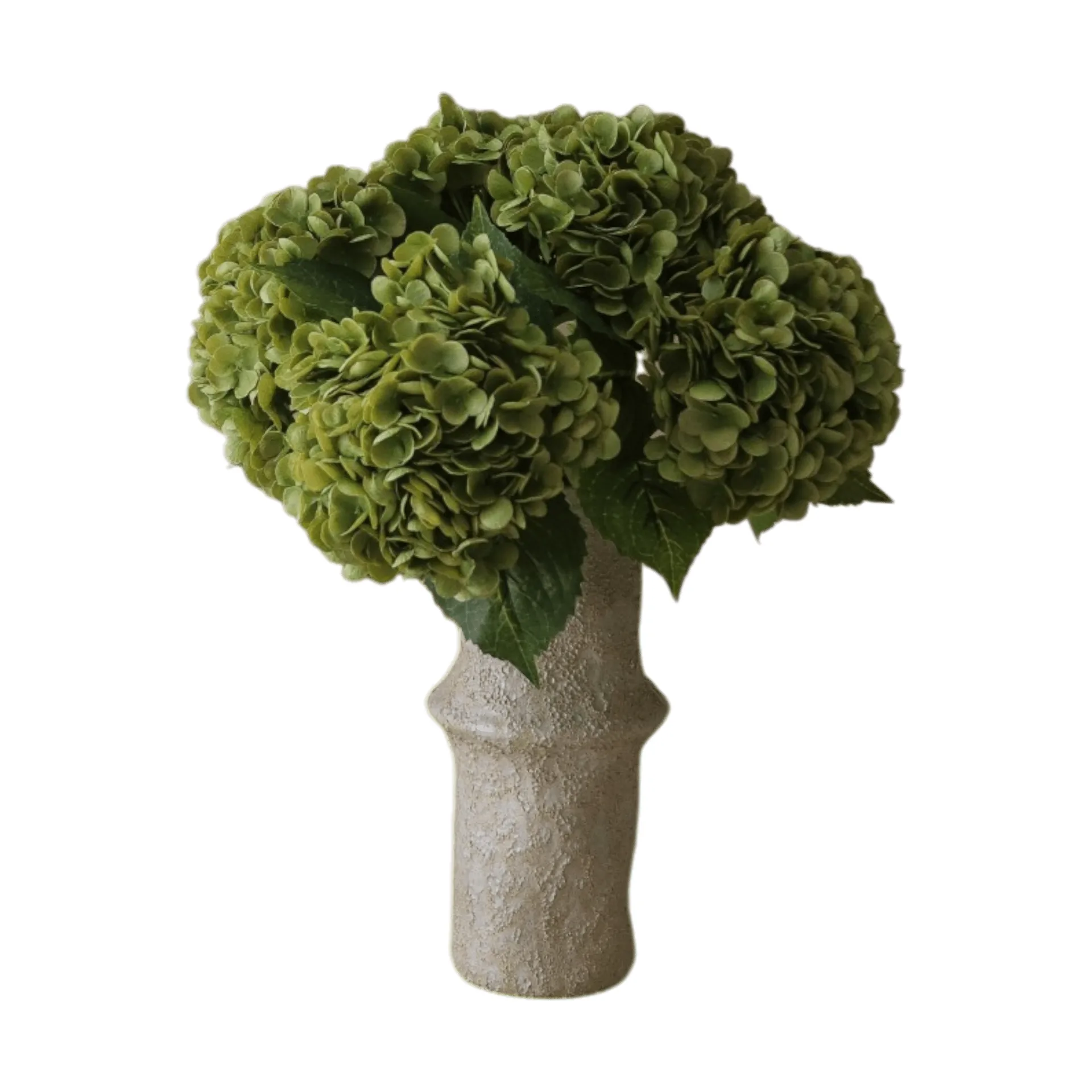 Hortensia kunstig bukett, Mosegrønn, 51 cm, 6 stk Botané