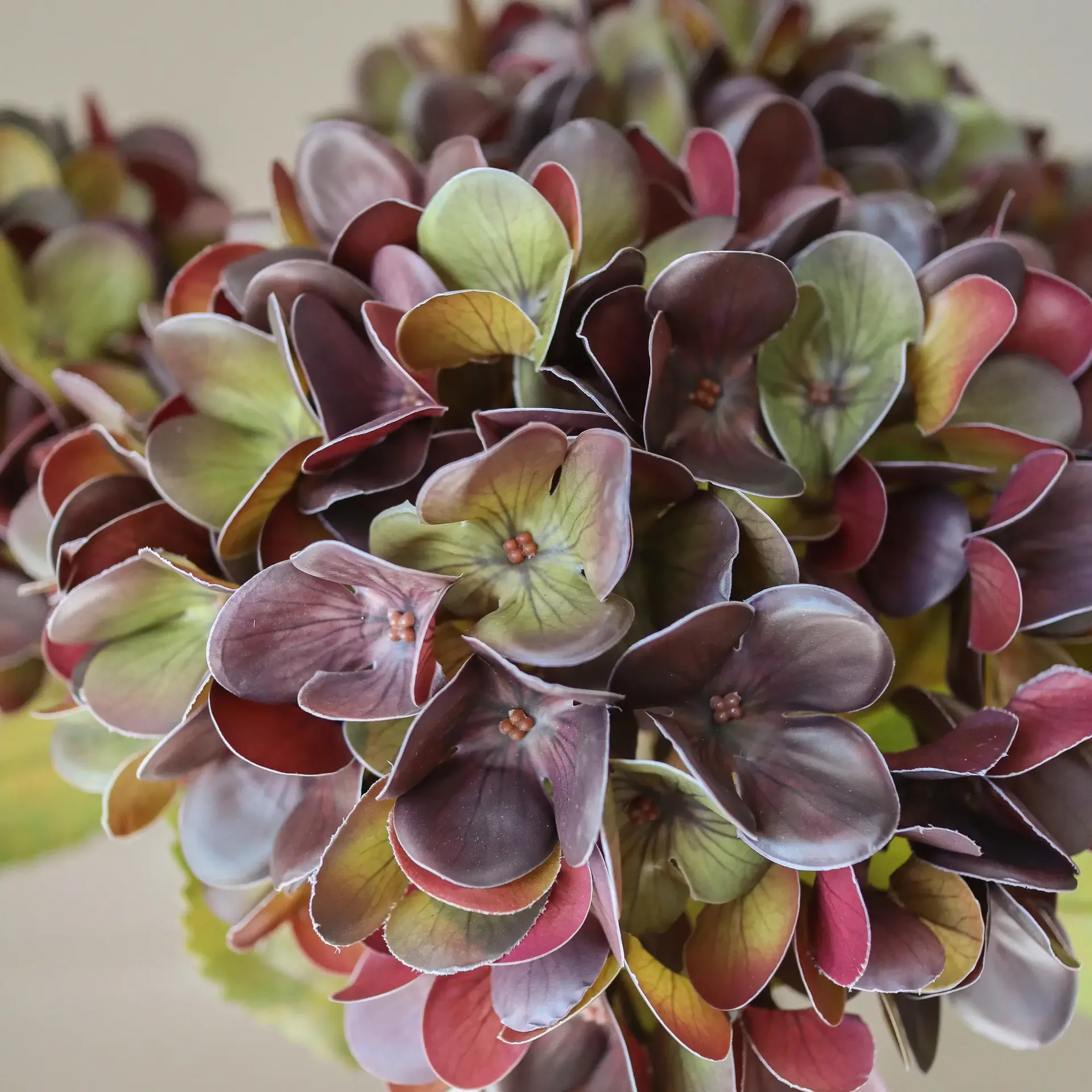 Hortensia kunstig bukett, Muted purple, 60 cm, 6 stk Botané