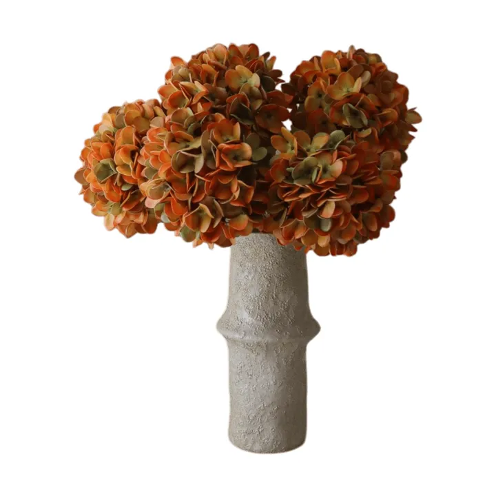 Hortensia kunstig bukett - Orange, 60 cm, 6 stk - Botané
