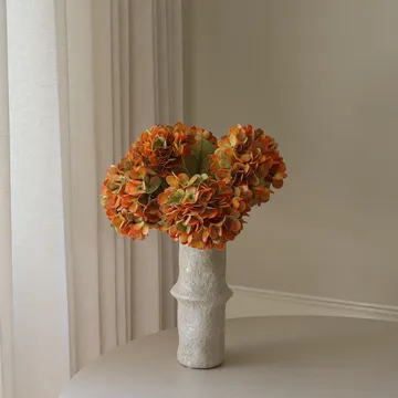 Hortensia kunstig bukett - Orange, 60 cm, 6 stk - Botané