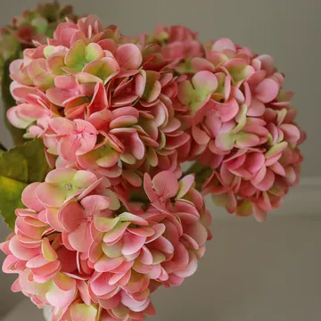 Hortensia kunstig bukett - Soft pink, 60 cm, 5 stk - Botané