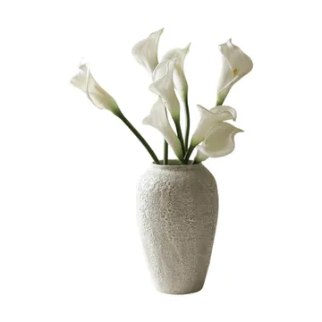 Kalla-lilje kunstig bukett - Hvit, 65 cm, 8 stk - Botané