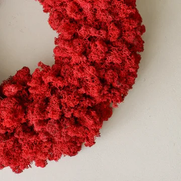 Moss Wreath mosekrans - Red, Ø40 cm - Botané