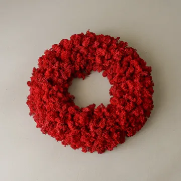 Moss Wreath mosekrans - Red, Ø40 cm - Botané