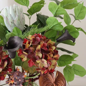 Noir Botanica kunstig bukett - Hortensia-kalla-anthurium 112 cm, 15 stk - Botané