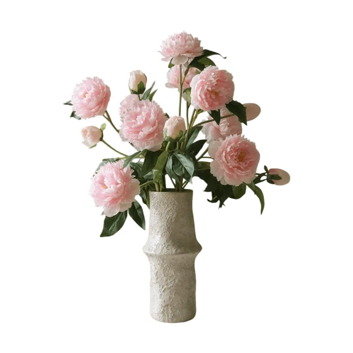 Peoner kunstig bukett - Medium, rosa 5 stk - Botané