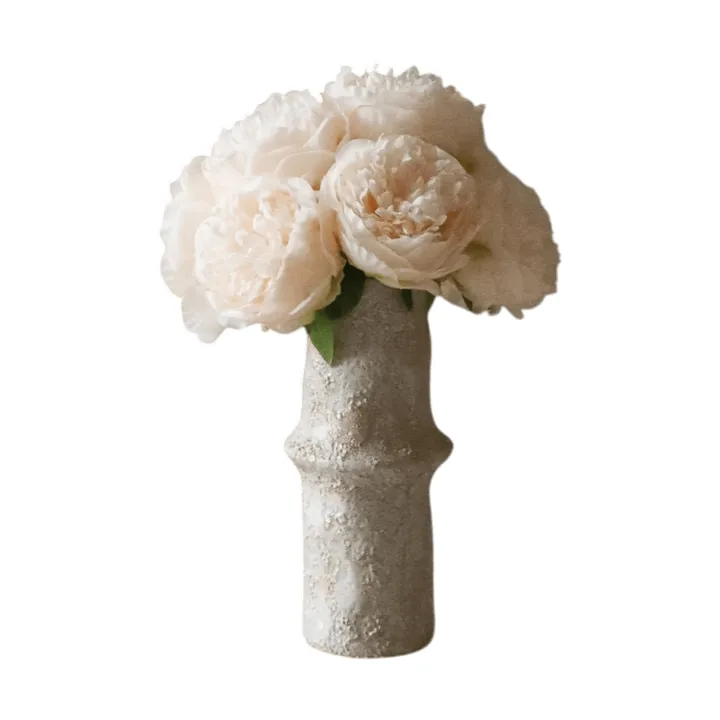 Peoner kunstig bukett - Mini, cream 10 stk - Botané