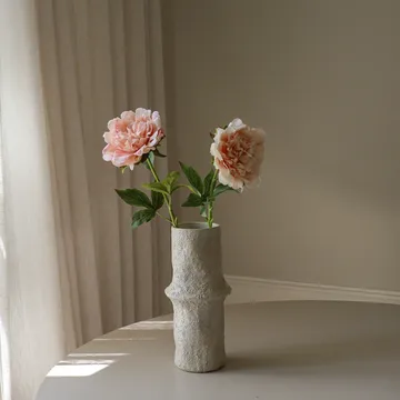 Pion kunstig blomst - Lyserosa, 56 cm, 1 stk - Botané