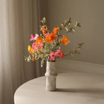Poppy Spritz kunstig bukett - Valmue–eukalyptus 10 stk - Botané