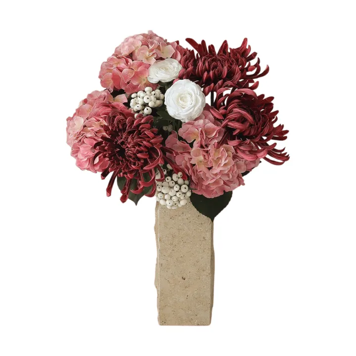 Rose reverie kunstig bukett - Hortensia, edderkoppkrysantemum, ranunkel, 77 cm - Botané