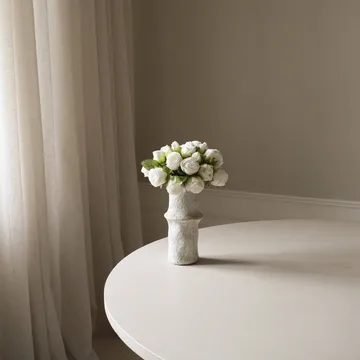 Roser kunstig bukett - Mini, hvit 10 stk - Botané