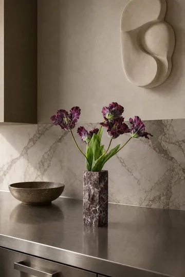 Rosso Levanto Edge marmorvase - Liten, 25 cm - Botané