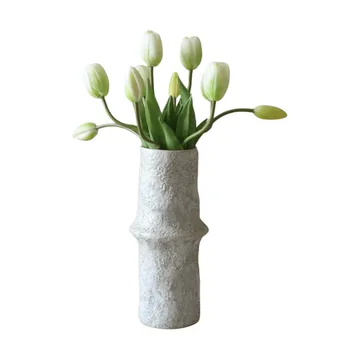 Tulipaner kunstig bukett - Hvit, 10 stk - Botané