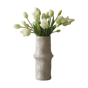 Tulipaner mixet kunstig bukett - Hvit, 20 stk - Botané