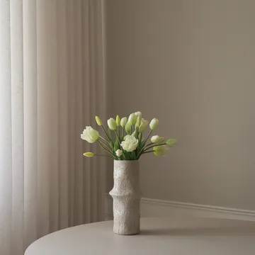 Tulipaner mixet kunstig bukett - Hvit, 20 stk - Botané