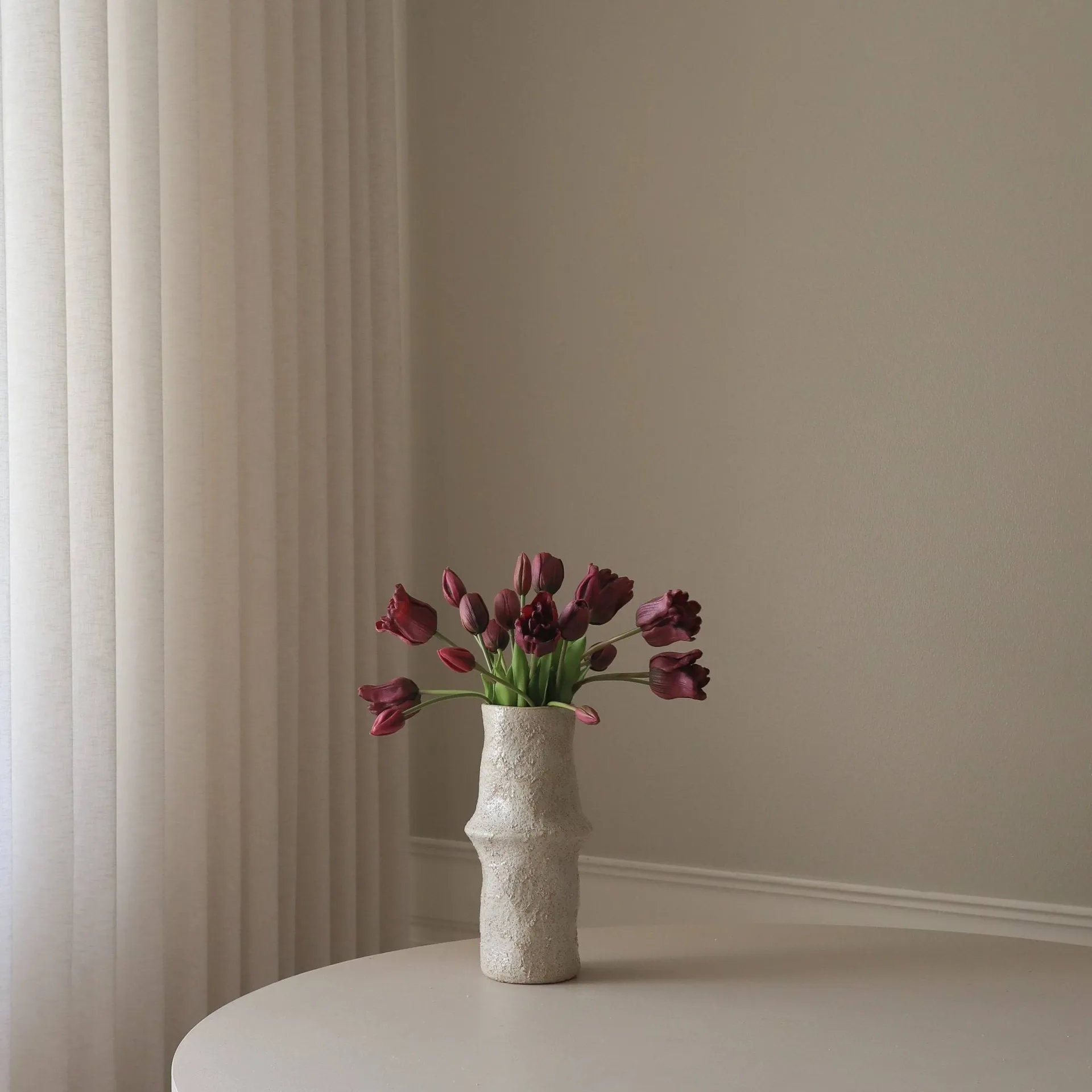 Tulipaner mixet kunstig bukett, Lilla, 20 stk Botané