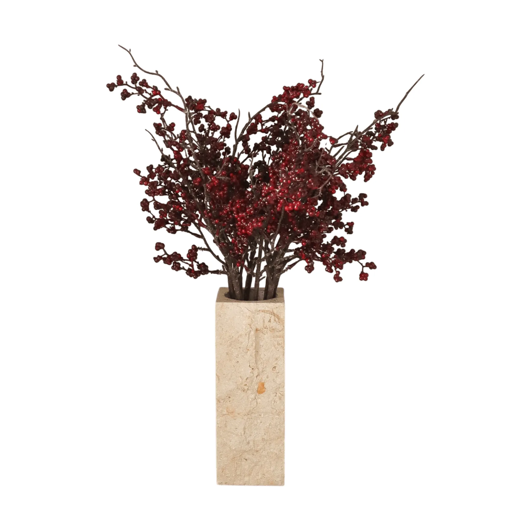 Wild Berry kunstig bukett, Mørkerøde bærgrener, 66 cm Botané