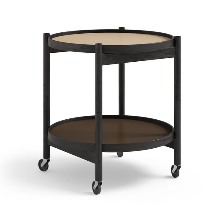 Bølling Tray Table model 50 rullebord - earth, sortlakkert eikestativ - Brdr. Krüger