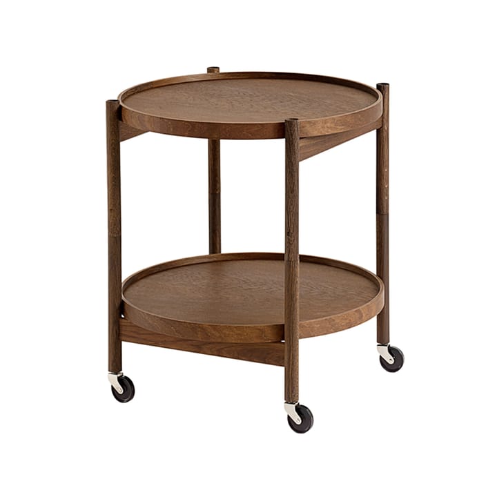 Bølling Tray Table model 50 rullebord - eik røkt, røkt oljet eikestativ - Brdr. Krüger
