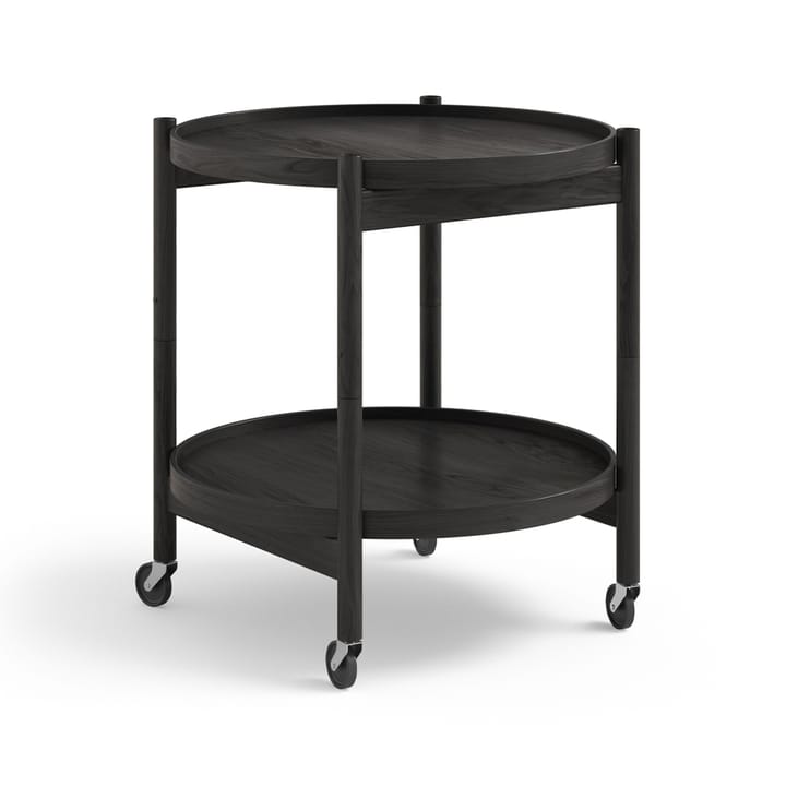 Bølling Tray Table model 50 rullebord - eik sort lakk, sortlakkert eikestativ - Brdr. Krüger