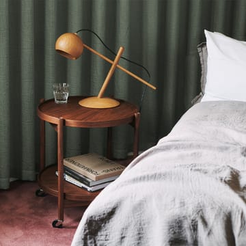 Bølling Tray Table model 50 rullebord - stone, ubehandlet eikestativ - Brdr. Krüger