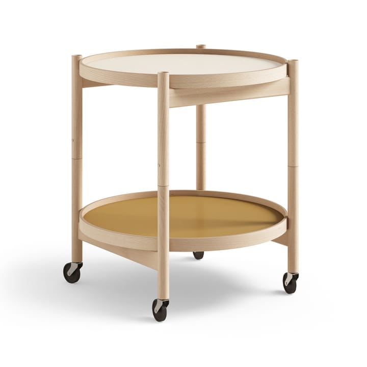 Bølling Tray Table model 50 rullebord - sunny, oljet bøkestativ - Brdr. Krüger