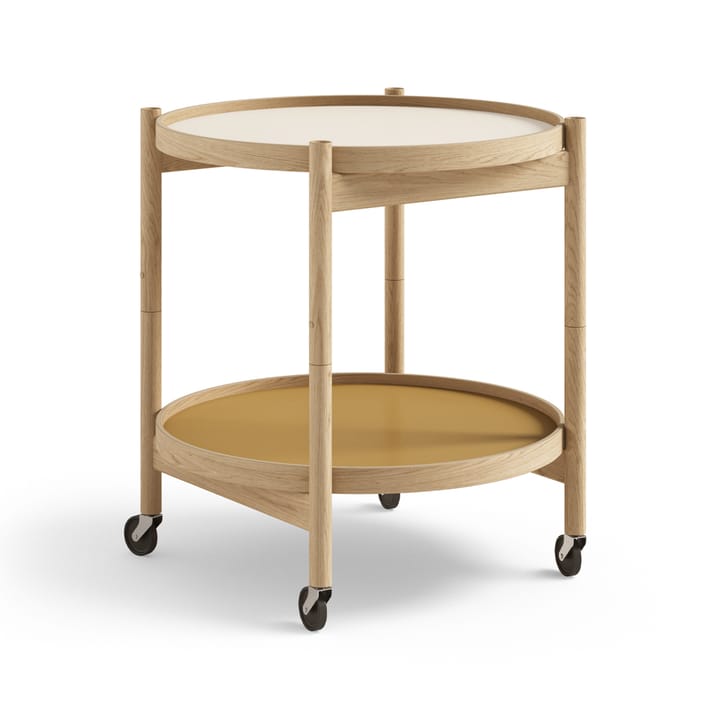 Bølling Tray Table model 50 rullebord - sunny, oljet eikestativ - Brdr. Krüger