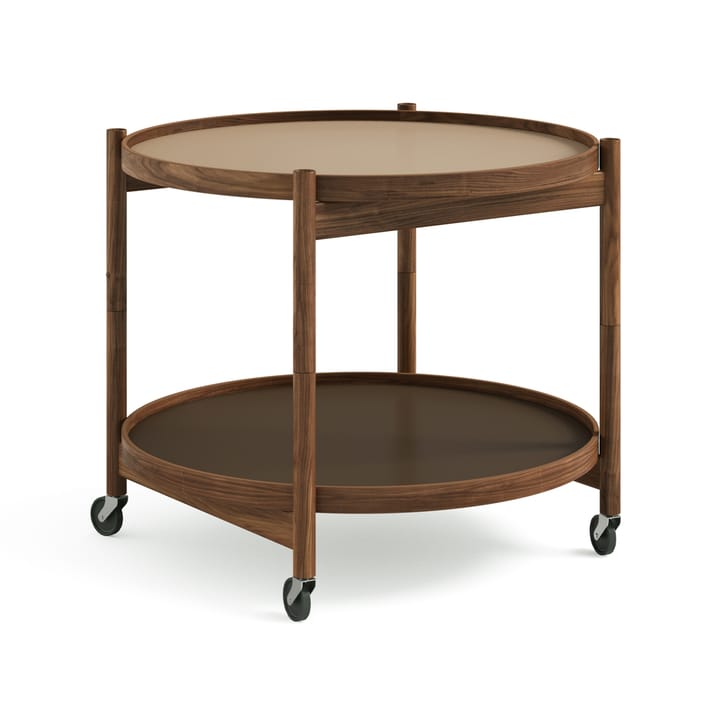 Bølling Tray Table model 60 rullebord - earth, oljet valnøttstativ - Brdr. Krüger