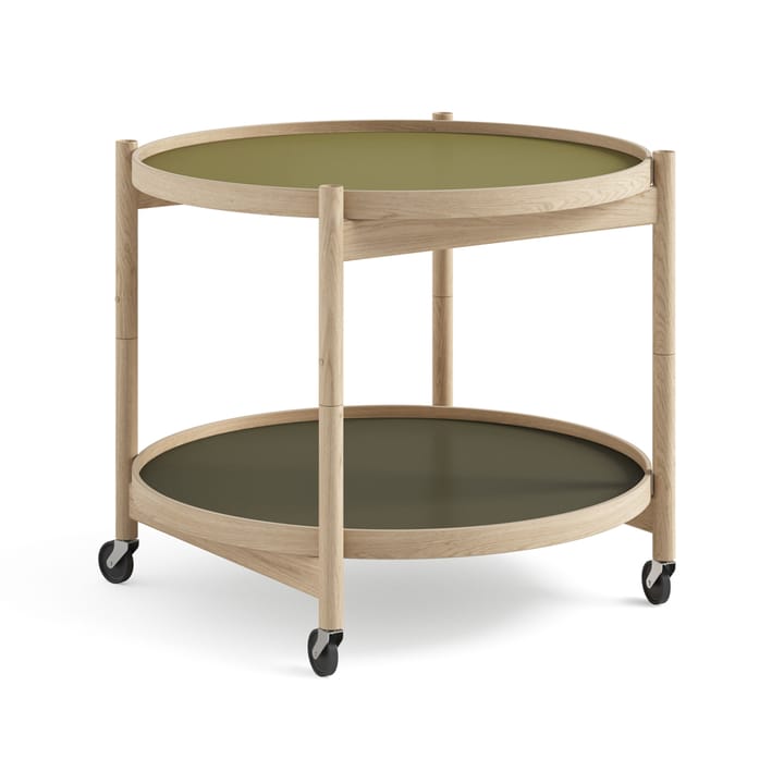 Bølling Tray Table model 60 rullebord - leaf, ubehandlet eikestativ - Brdr. Krüger
