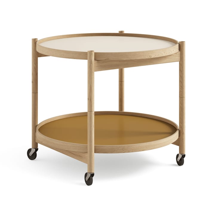 Bølling Tray Table model 60 rullebord - sunny, oljet eikestativ - Brdr. Krüger