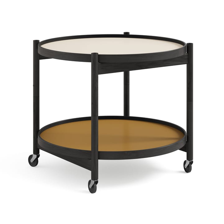 Bølling Tray Table model 60 rullebord - sunny, sortlakkert eikestativ - Brdr. Krüger