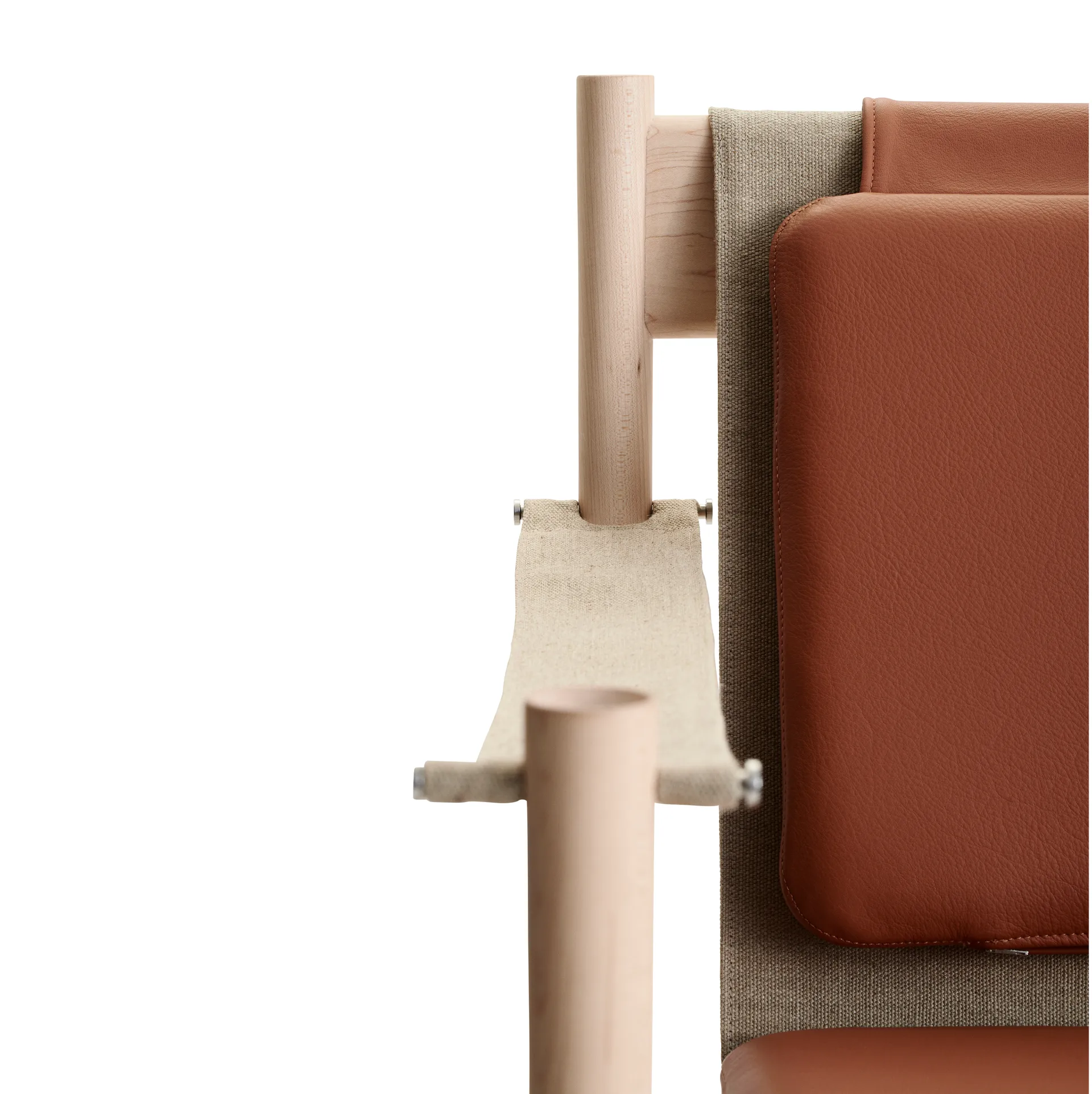 HB loungestol, Hvitoljet lønn-skinn Brandy Brdr. Krüger