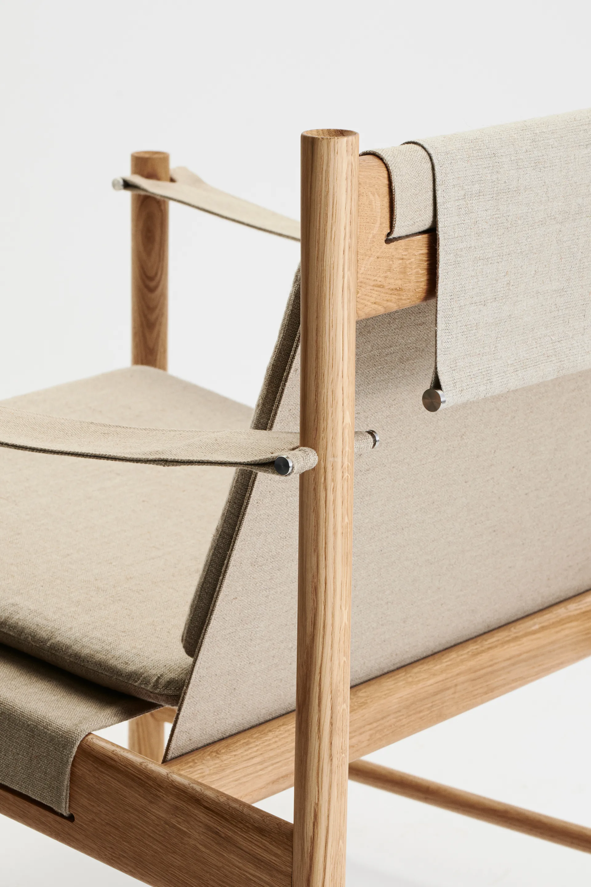 HB loungestol, Oljet eik-canvas natur Brdr. Krüger