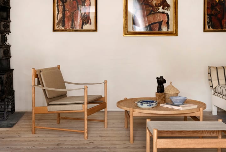 HB loungestol, Oljet eik-canvas natur Brdr. Krüger